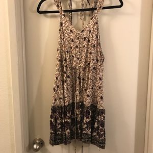 Tie back mini dress